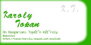 karoly topan business card